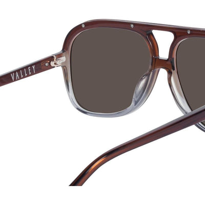 Valley Eyewear Bang Bang S0930 Transparent Chocolate Fade To Crystal with Gold Metal/Brown