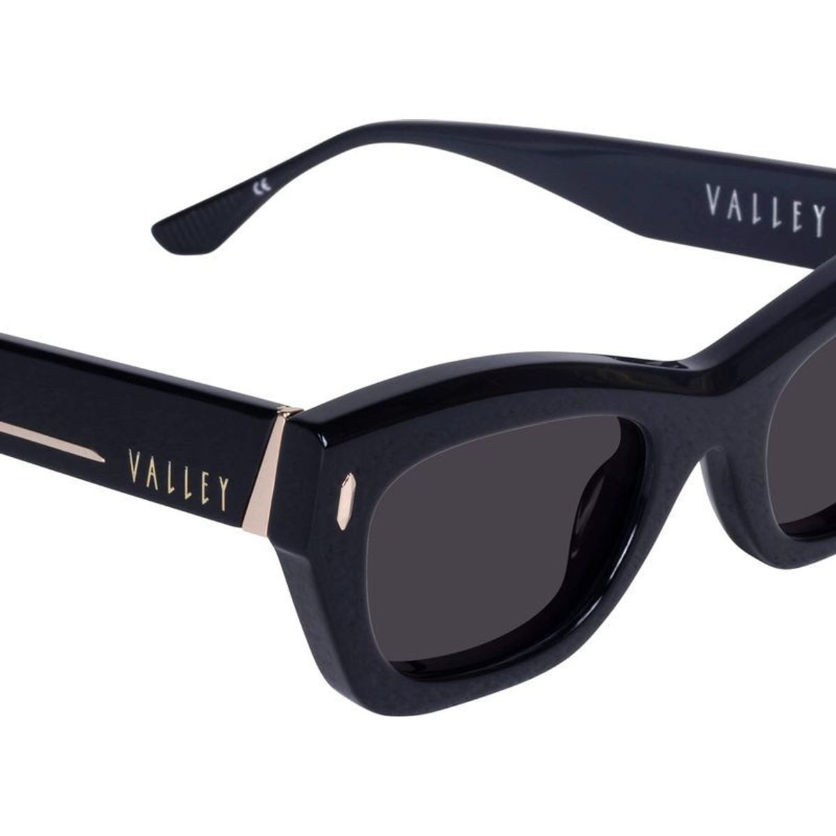 Valley Eyewear Delancey S0933 Gloss Black with Gold Metal/Black