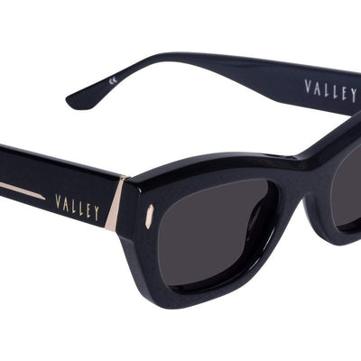 Valley Eyewear Delancey S0933 Gloss Black with Gold Metal/Black