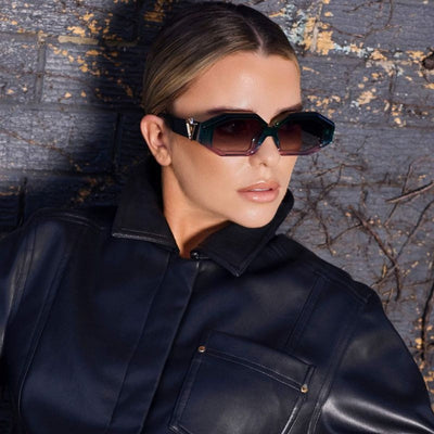 Valley Eyewear Genesis S0939 Forest Green Fade to Rose with Gold Metal/Black