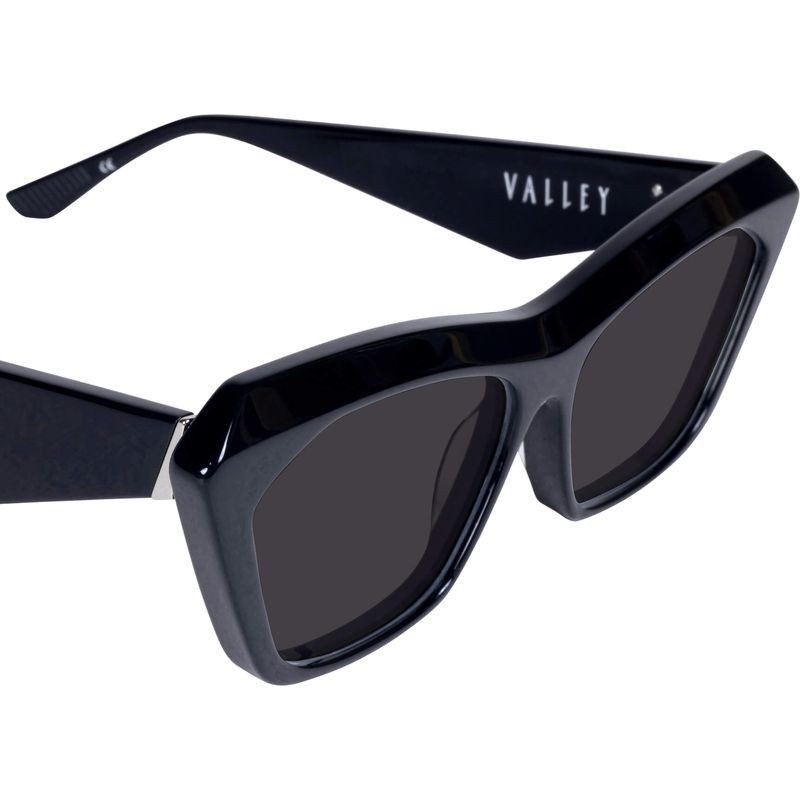 Valley Eyewear Piaf S0887 Gloss Black with Silver Metal/Black