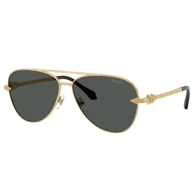 Versace VE2283 100287 61 Gold Dark Grey aviator