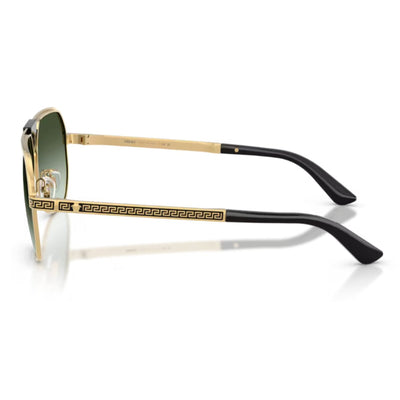 Versace VE2294 10028E 61 Gold Green gradient metal aviator classic everyday mens unisex sunglass culture luxury designer coomera side