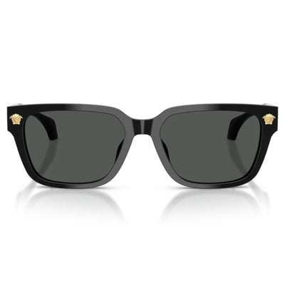 Versace VE4513D GB1 87 black rectangle sunglass culture unisex front classic