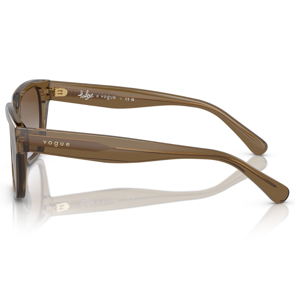 Vogue X Hailey Bieber VO5512S 304768 55 Transparent Khaki/Violet Brown Gradient