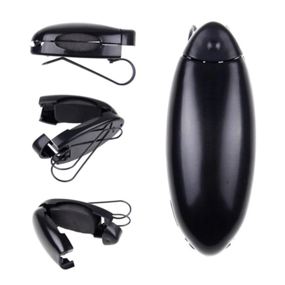 sunvisor clip for sunglasses in car on white background