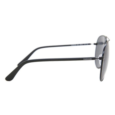 Calvin Klein 19314S 001 Black sunglass culture temple view
