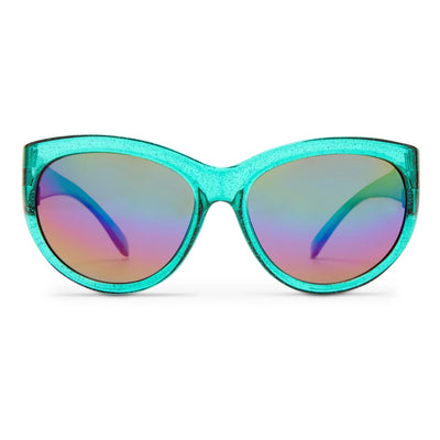 front CANCER COUNCIL KIDS BILBY 2545504 MINT glitter mirror sunglass culture cat eye children sunnies