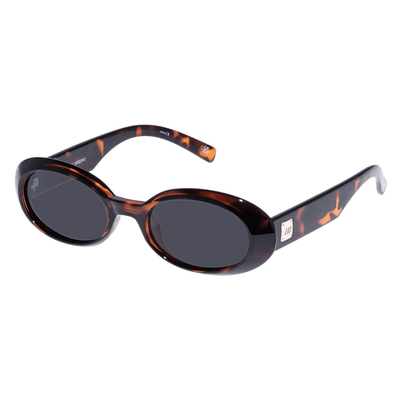 le specs work it dark tort polarised oval unisex sunglass culture side