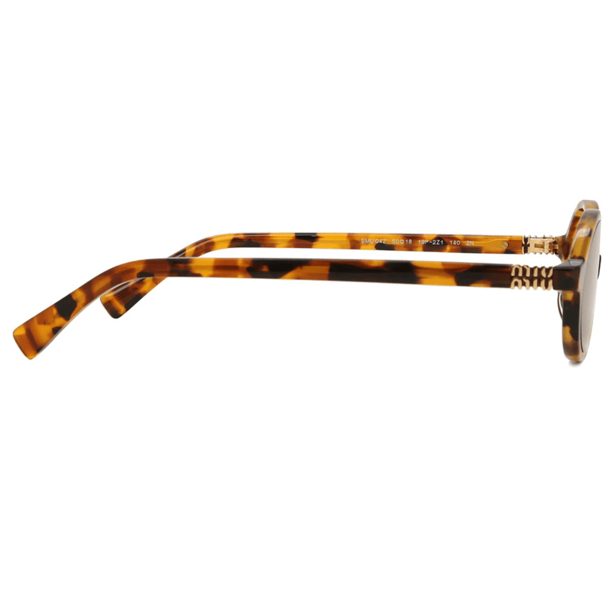 miu miu 0MU 04zs 19p2z1 brown tort trend slim oval sunglass culture arms