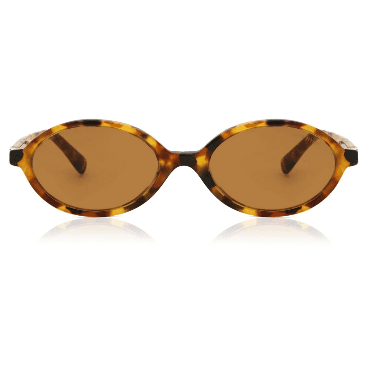miu miu 0MU 04zs 19p2z1 brown tort trend slim oval sunglass culture front