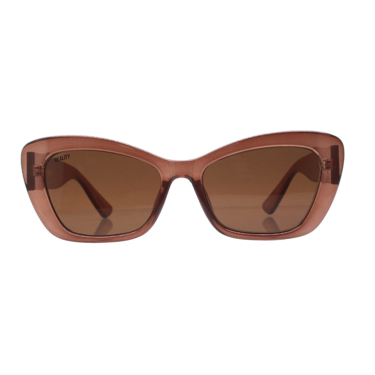 reality absolutely flawless mocha brown cate eye sunglass culture coomera slim tren ht oval sunnies 2026 front