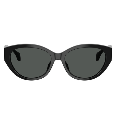 versace 4495D GB1 87 56 BLACK oval cat eye sunglass culture front sunnies sleek