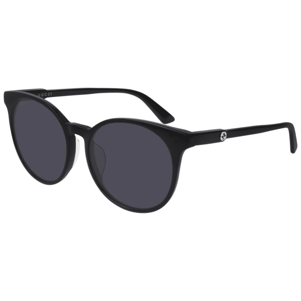 Gucci GG0488SA 001 56 Black Grey round sunglass