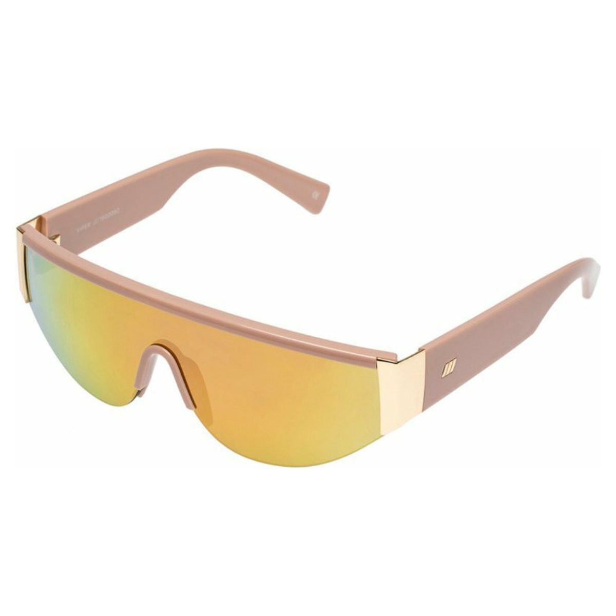 Le Specs Viper 1902092 Blush Gold Brass Mirror wrap sunglass culture coomera sunnies store