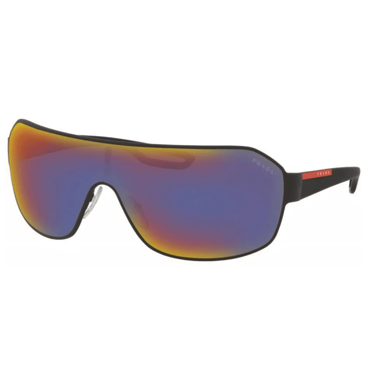 Prada PS52QS DG09Q1 57 Black RubberRed and Blue Mirror