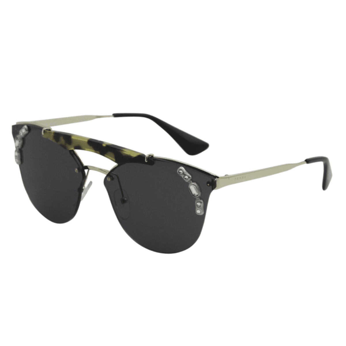Prada PR53US 18N5S0 42 Pale Gold Havana Grey