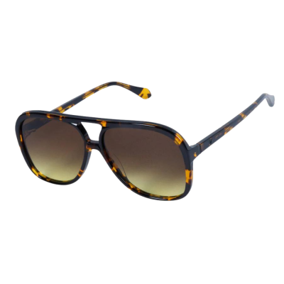 Valley Bang S0715 Dark Tort Matte Black Metal Trim/Brown to Yellow Gradient