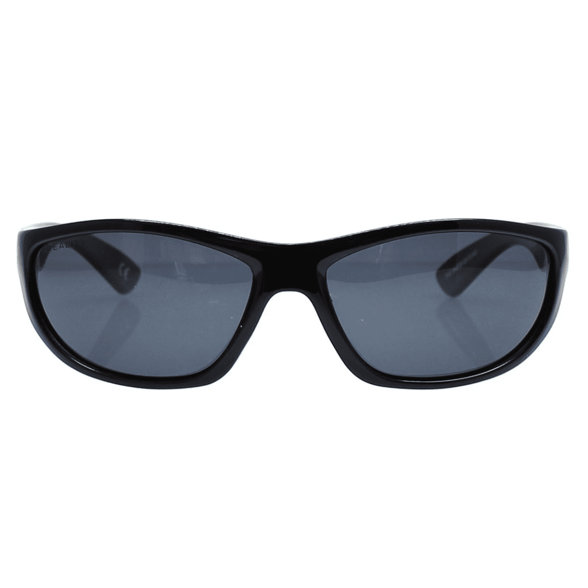 REALITY EYEWEAR UNDERGROUND JETT BLACK GREY Lens Polarised sunglass culture wrap sleek slim side