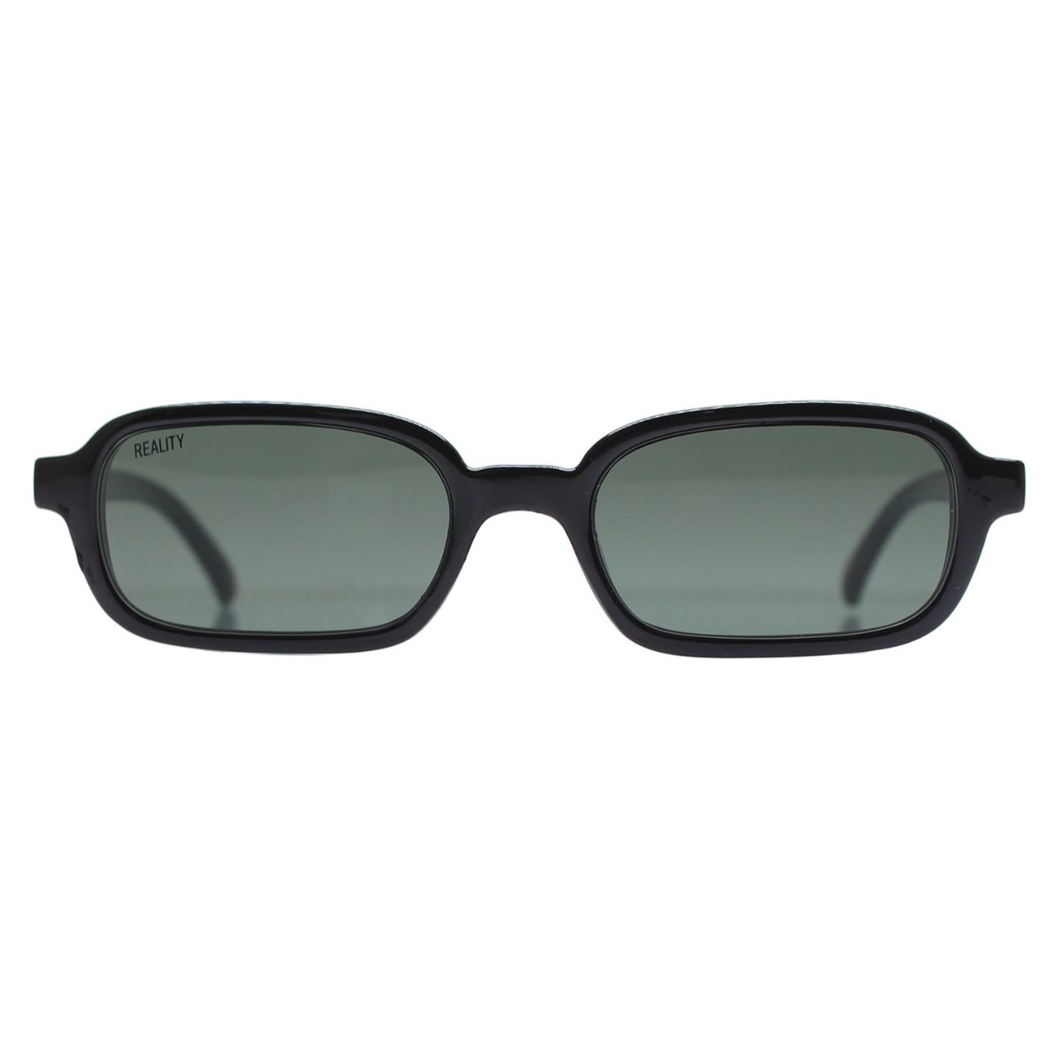 REALITY HUSH rectangle 90s sunnies sunglass culture black grey